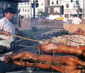 Pig on a spit Pig on a spit