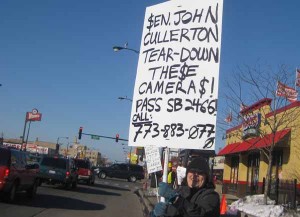 Red light camera protester