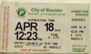 Boulder receipt