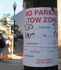 Wicker Park Tow Signs