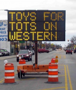 Toys for Tots 2011 sign